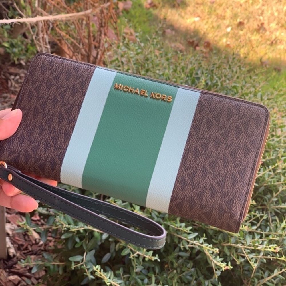 Michael kors jet set large central stripe wallet - Picture 3 of 5